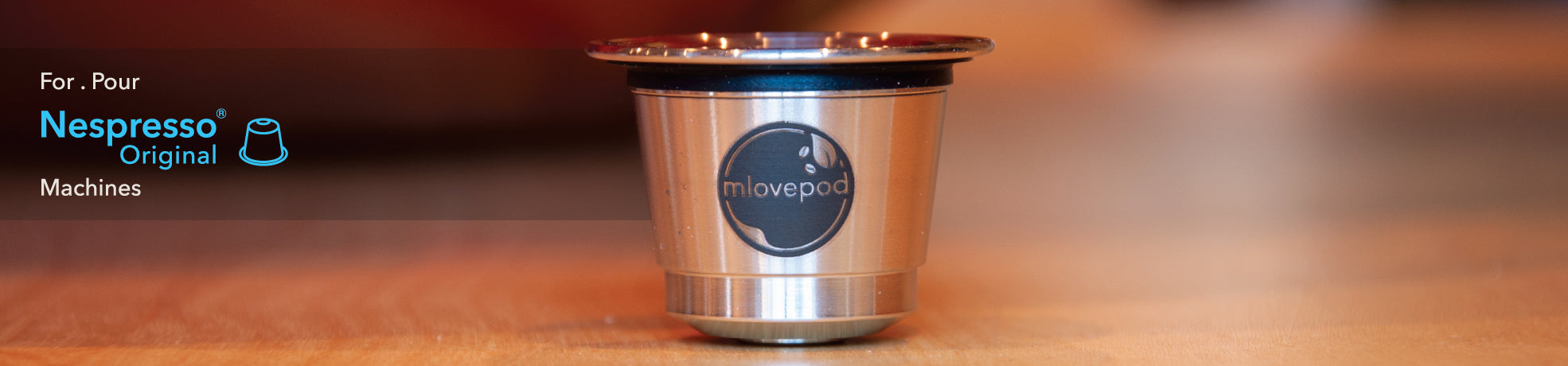 mlovepod is a Reusable and Refillable stainless steel Eco-Friendly coffee capsules for Nespresso, illy, Caffitaly, Aldi