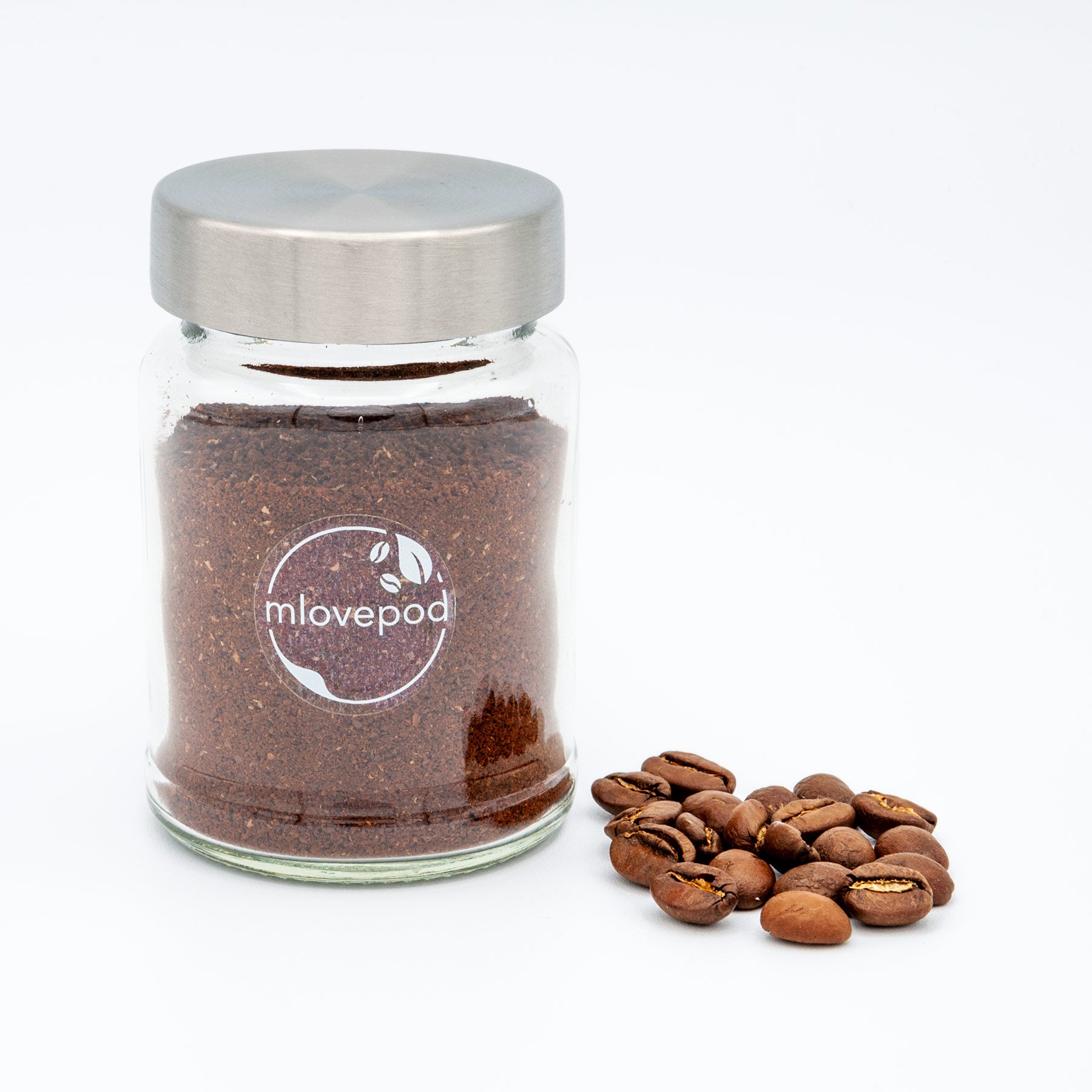 Glass Jar with Stainless Steel Cover for mlovepod Grinder