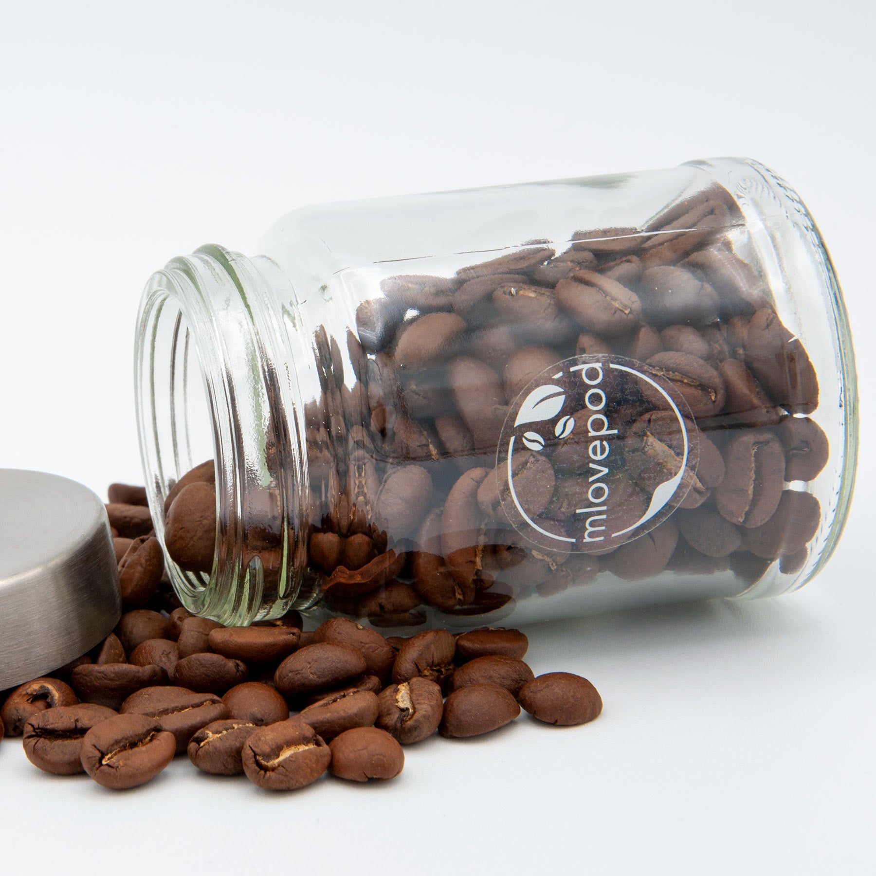 Glass Jar with Stainless Steel Cover for mlovepod Grinder